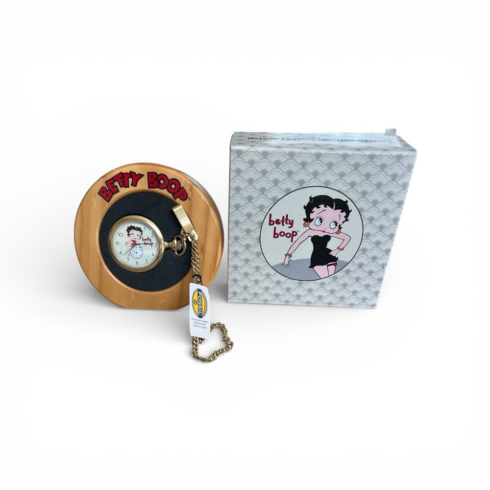 Vintage Betty Boop Fossil Pocket Watch Numbered Limited Edition